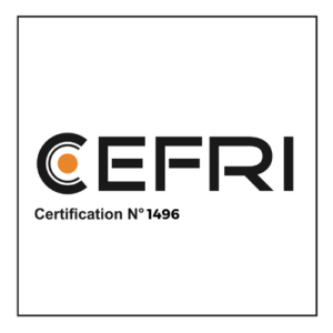 Logo CEFRI avec certif 1496-2